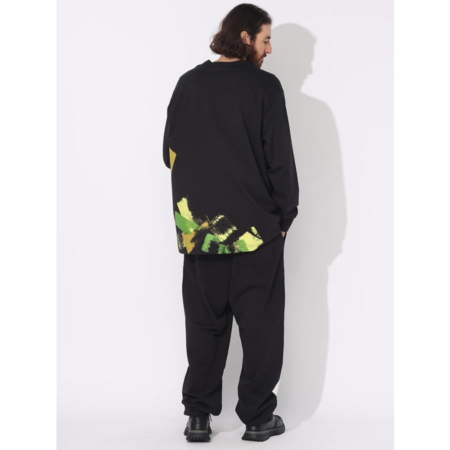 Y-3 GFX LS TEE　長袖 ロンT 黒 XS Y-3 ワイスリー Tシャツ 長袖 メンズ ロンT ブラッシュプリント