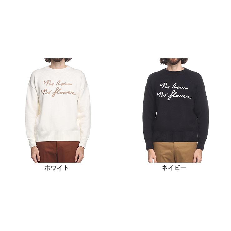 LARDINI（ラルディーニ） ニット メンズ セーター レタード刺繍 クルー