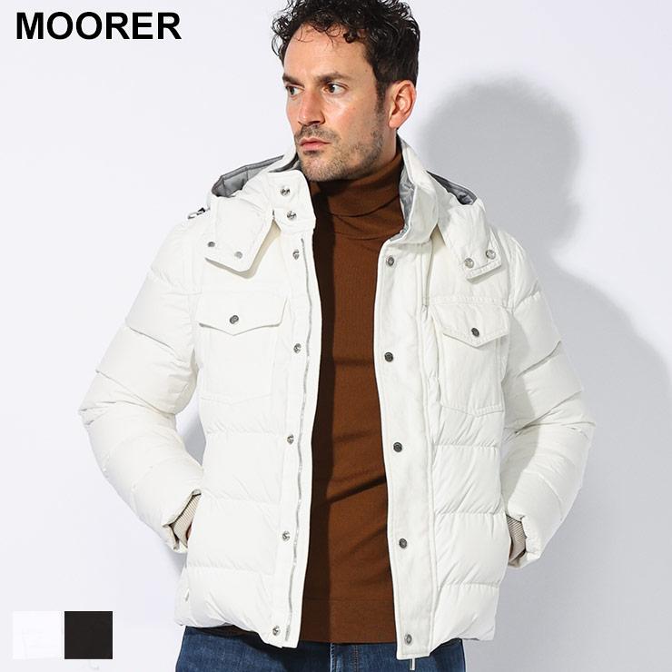 MOORER（ムーレー） デニム切り替え フルジップ ダウンジャケット