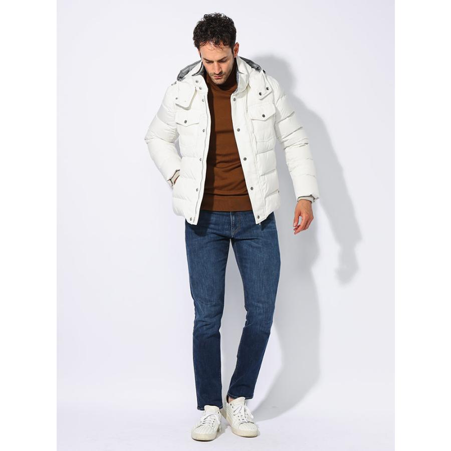 MOORER ムーレー デニム切り替え フルジップ ダウンジャケット