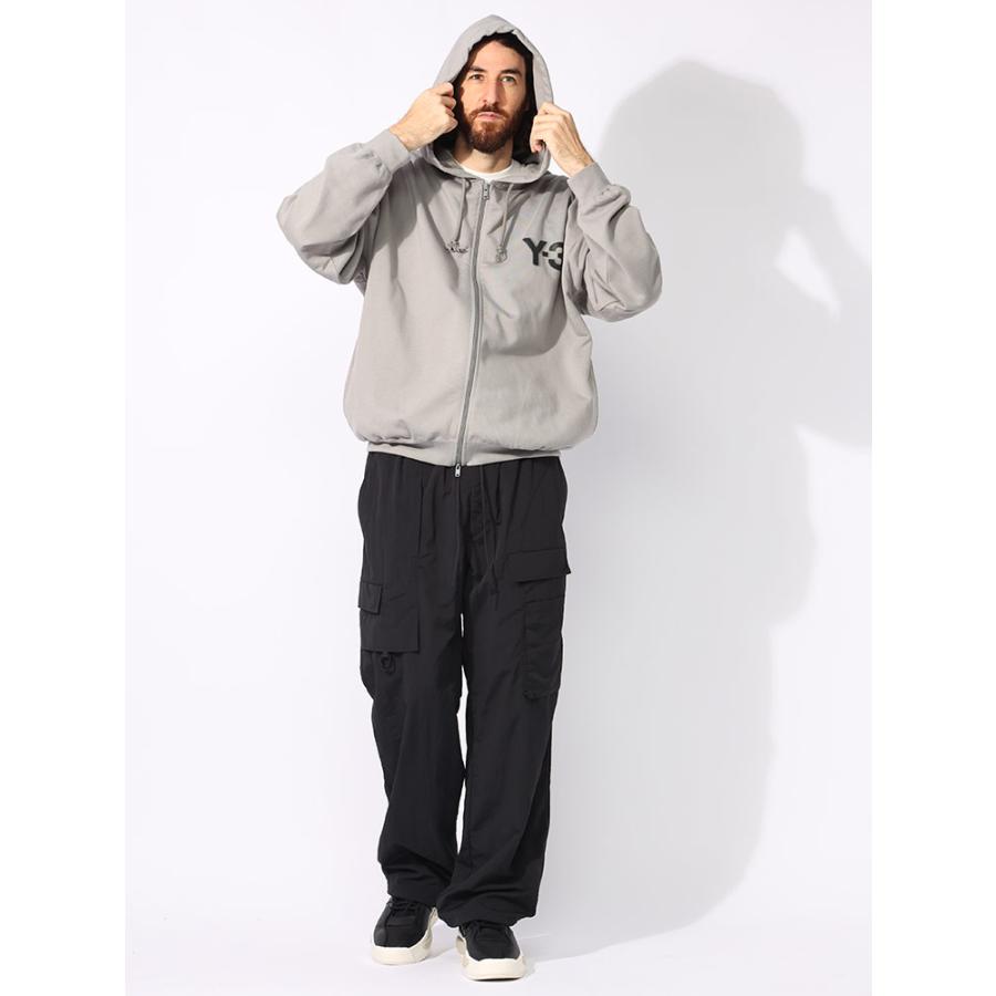 Y-3 ワイスリー 裏起毛 胸ロゴ フルジップ パーカー メンズ LOGO ZIP