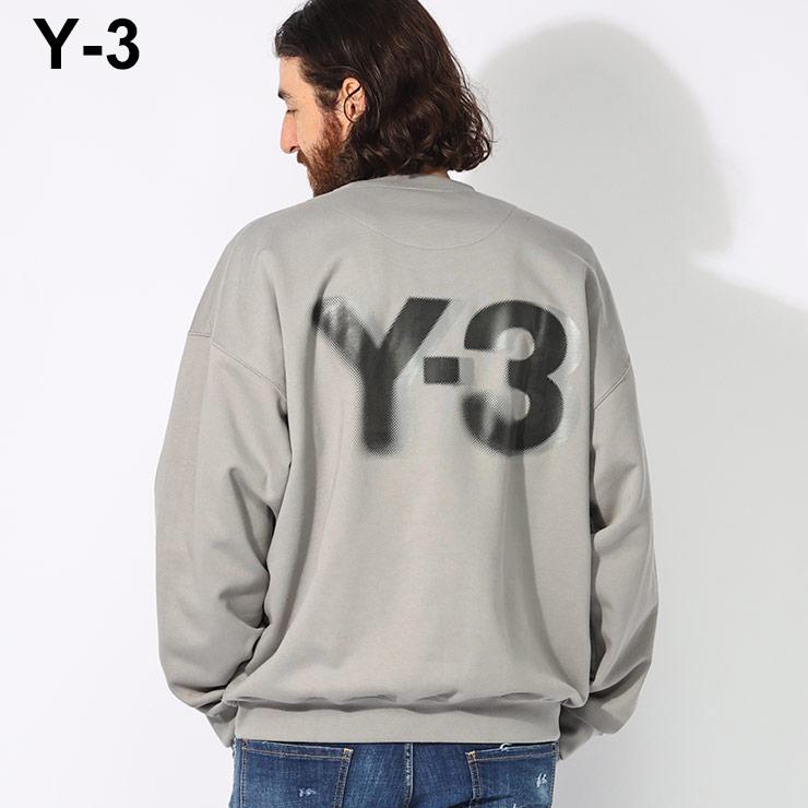 Y-3 ワイスリー 裏起毛 バックロゴ クルーネック トレーナー メンズ  