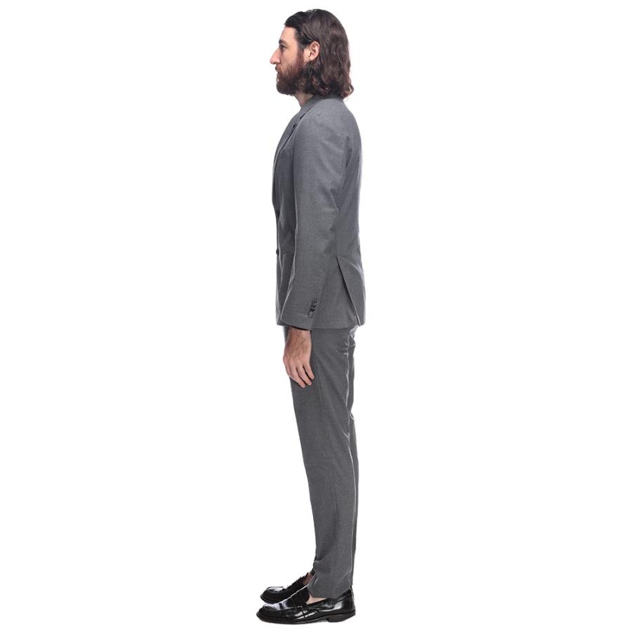 ラルディーニ LARDINI ストレッチ フランネル 無地 2つボタン シングル ノータック スーツ LD149EE63701P メンズの画像