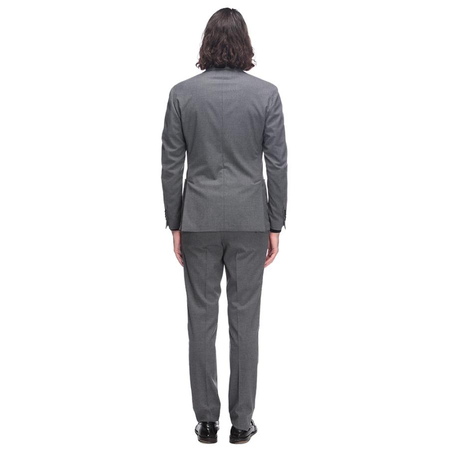ラルディーニ LARDINI ストレッチ フランネル 無地 2つボタン シングル ノータック スーツ LD149EE63701P メンズの画像