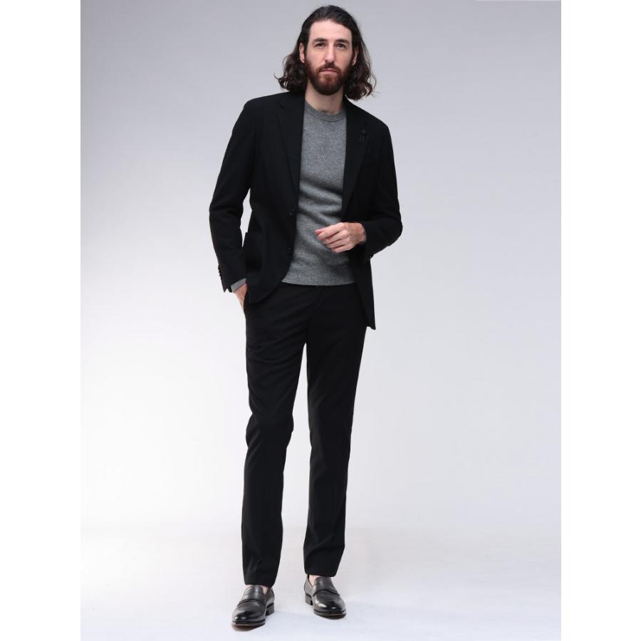 ラルディーニ LARDINI ストレッチ フランネル 無地 2つボタン シングル ノータック スーツ LD149EE63701P メンズの画像