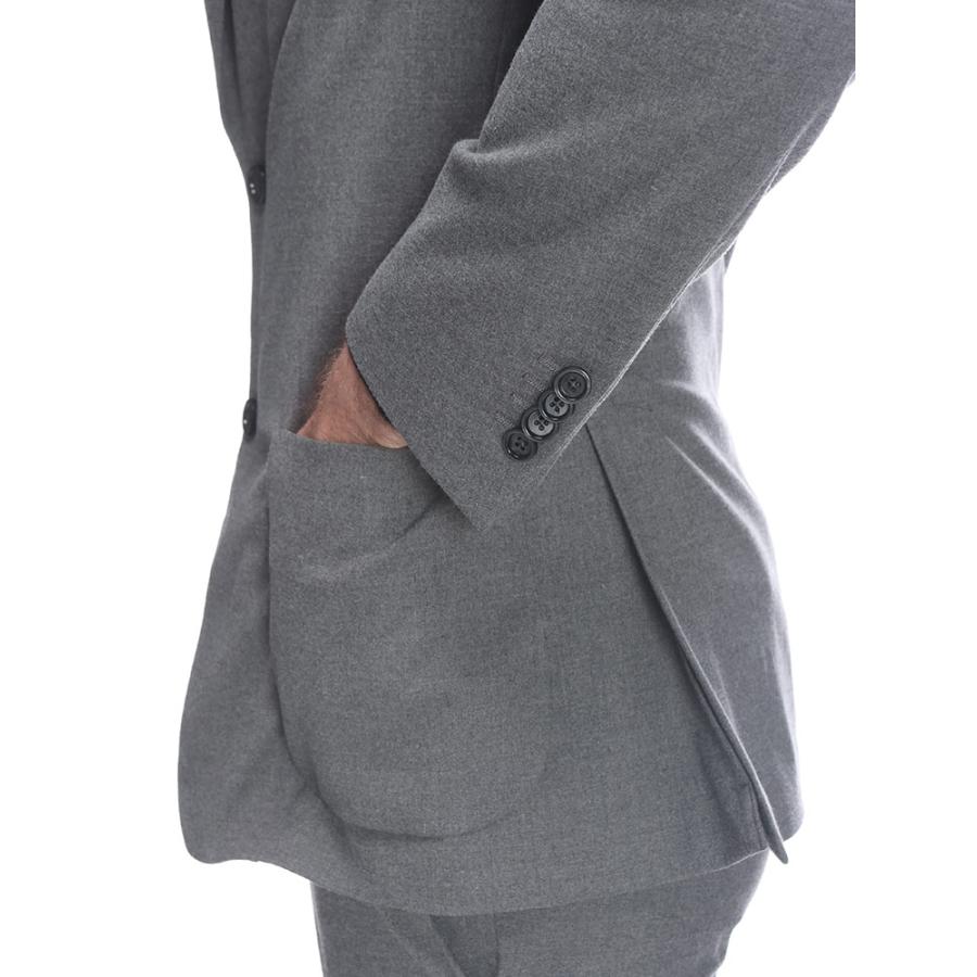 ラルディーニ LARDINI ストレッチ フランネル 無地 2つボタン シングル ノータック スーツ LD149EE63701P メンズの画像