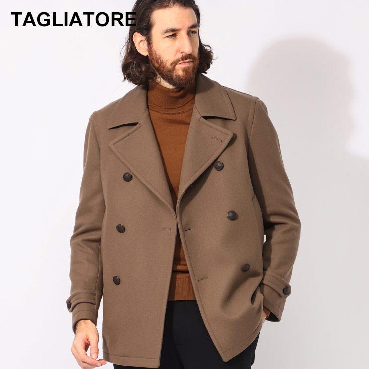 タリアトーレ　ウール　ダブルブレストコート ベージュ　46サイズ TAGLIATORE（タリアトーレ） ウール ダブルブレストコート メンズ