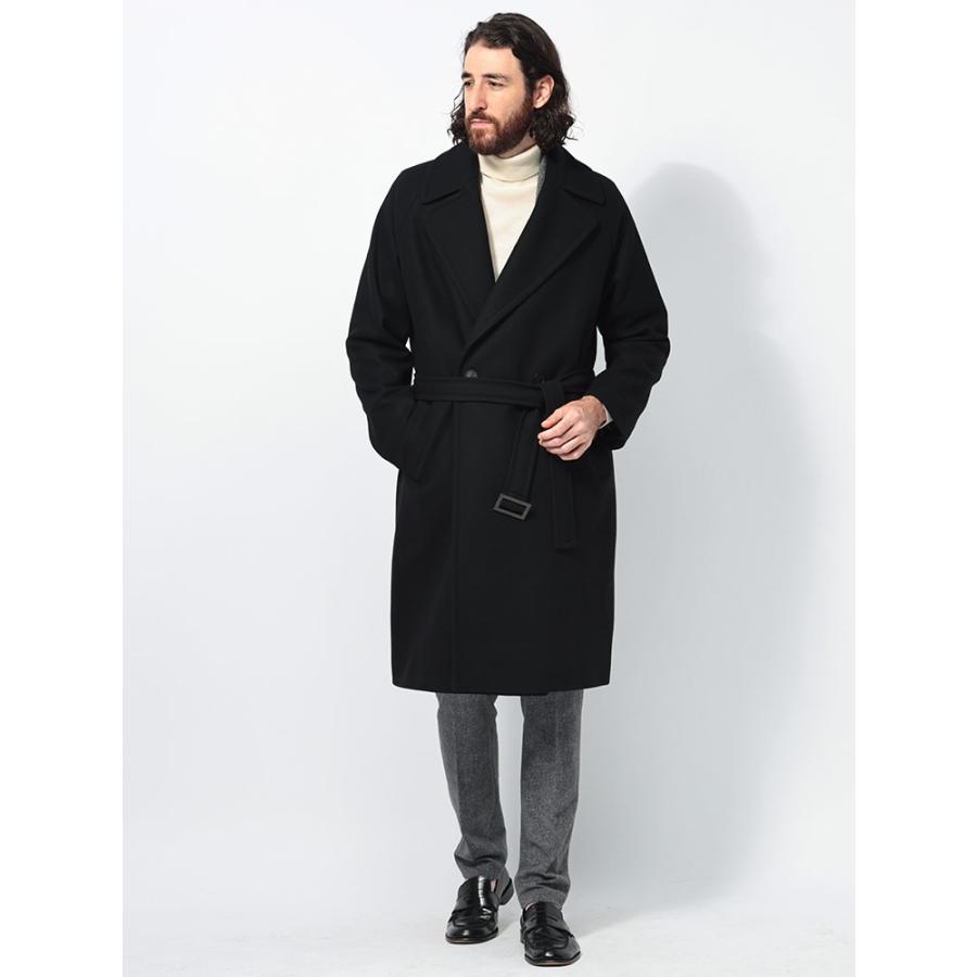 イーヴォ HEVO ウール混 ダブル ロングコート BRINDISI  