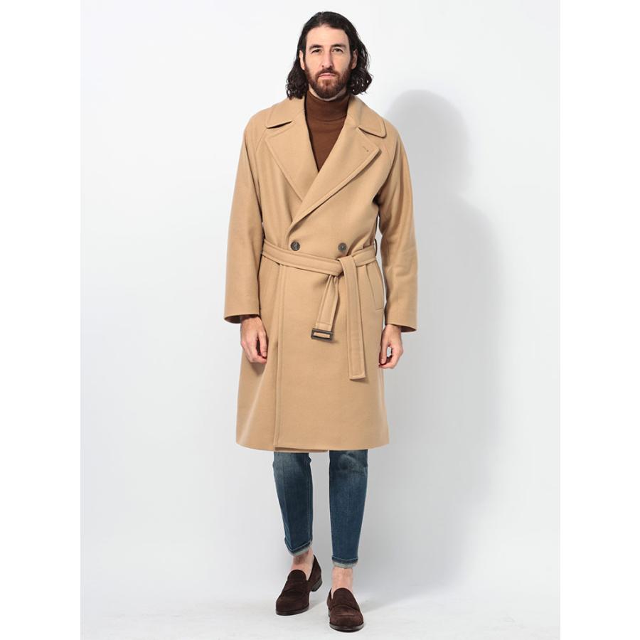 イーヴォ HEVO ウール混 ダブル ロングコート BRINDISI  