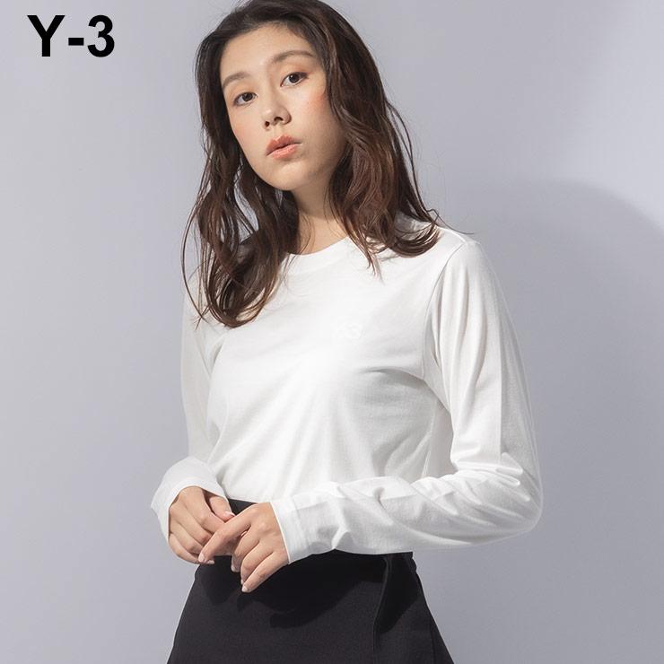 Y-3 ワイスリー 長袖 Tシャツ レディース 胸ロゴ クルーネック
