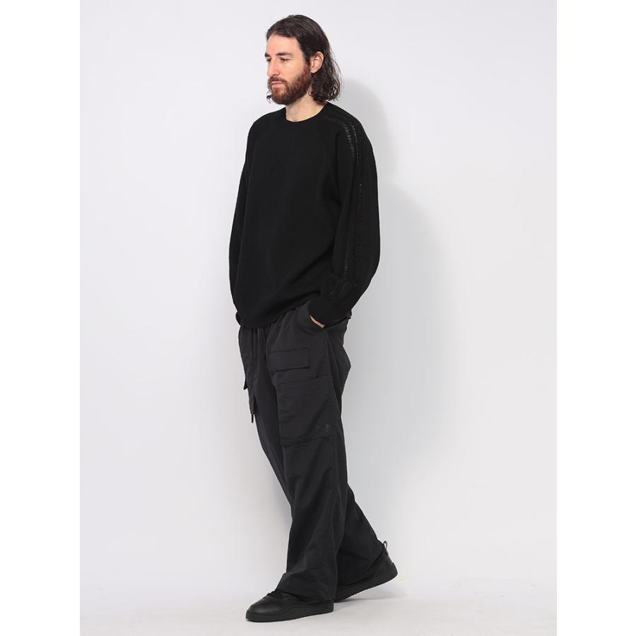 Y3 ワイスリー ニットワイドパンツ Y-3 ワイスリー 袖ライン リラックスシルエット ウールニット メンズ