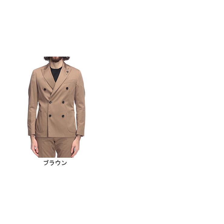 ラルディーニ LARDINI カジュアルジャケット メンズ セットアップ対応 コットンサテン ストレッチ ダブル LD6203QIF64402の画像