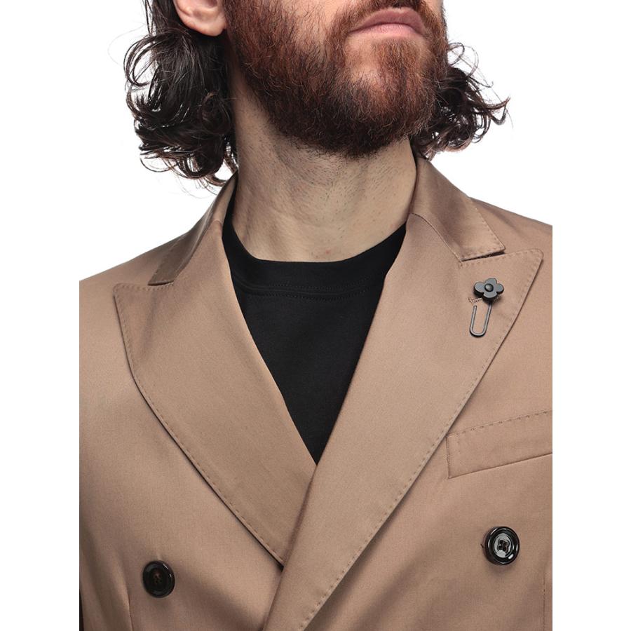 ラルディーニ LARDINI カジュアルジャケット メンズ セットアップ対応 コットンサテン ストレッチ ダブル LD6203QIF64402の画像