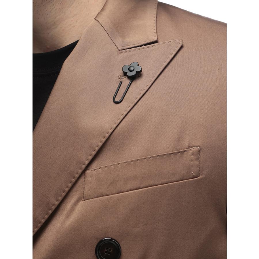 ラルディーニ LARDINI カジュアルジャケット メンズ セットアップ対応 コットンサテン ストレッチ ダブル LD6203QIF64402の画像