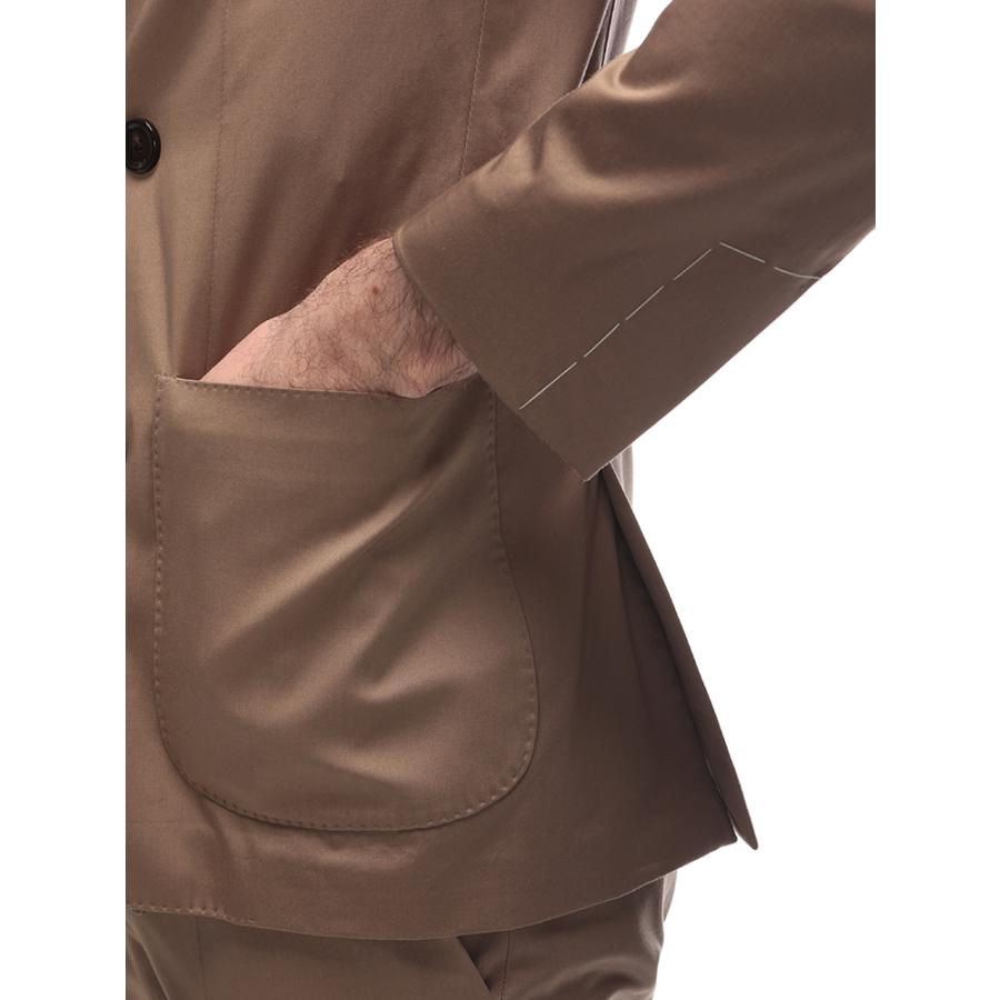 ラルディーニ LARDINI カジュアルジャケット メンズ セットアップ対応 コットンサテン ストレッチ ダブル LD6203QIF64402の画像