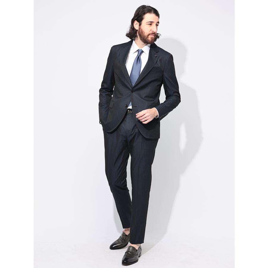 ラルディーニ LARDINI スーツ メンズ ストライプ シングル ワンタック SOLARO LD787AQIF64407の画像