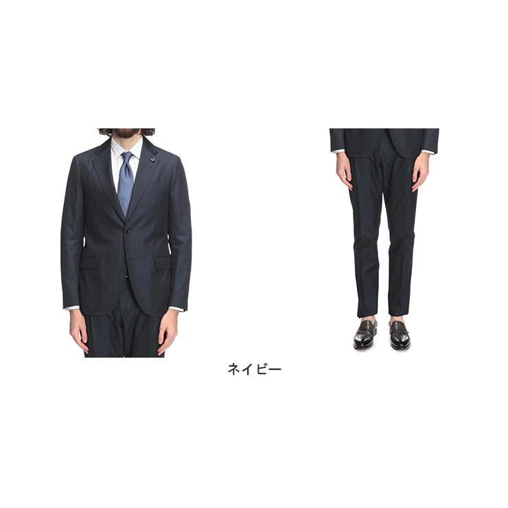 ラルディーニ LARDINI スーツ メンズ ストライプ シングル ワンタック SOLARO LD787AQIF64407の画像