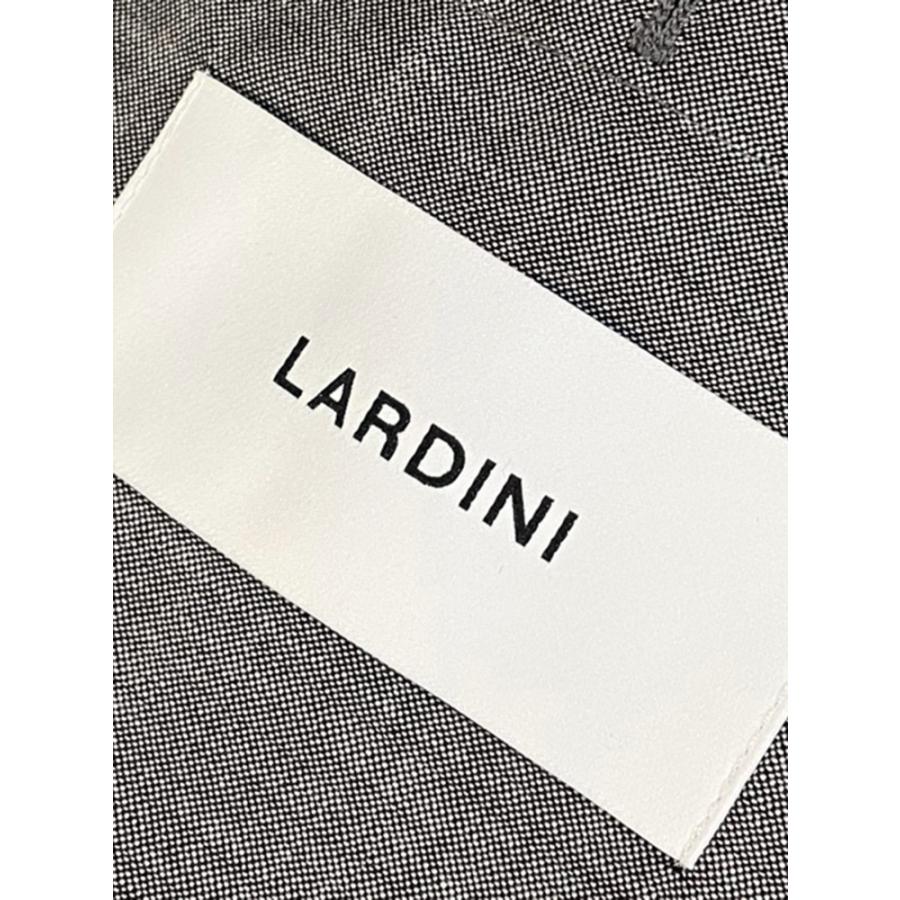 ラルディーニ LARDINI ストレッチ ウールモヘア 無地 2つボタン シングル ノータック スーツ LD149QEL64708 メンズの画像