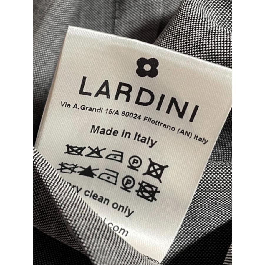 ラルディーニ LARDINI ストレッチ ウールモヘア 無地 2つボタン シングル ノータック スーツ LD149QEL64708 メンズの画像