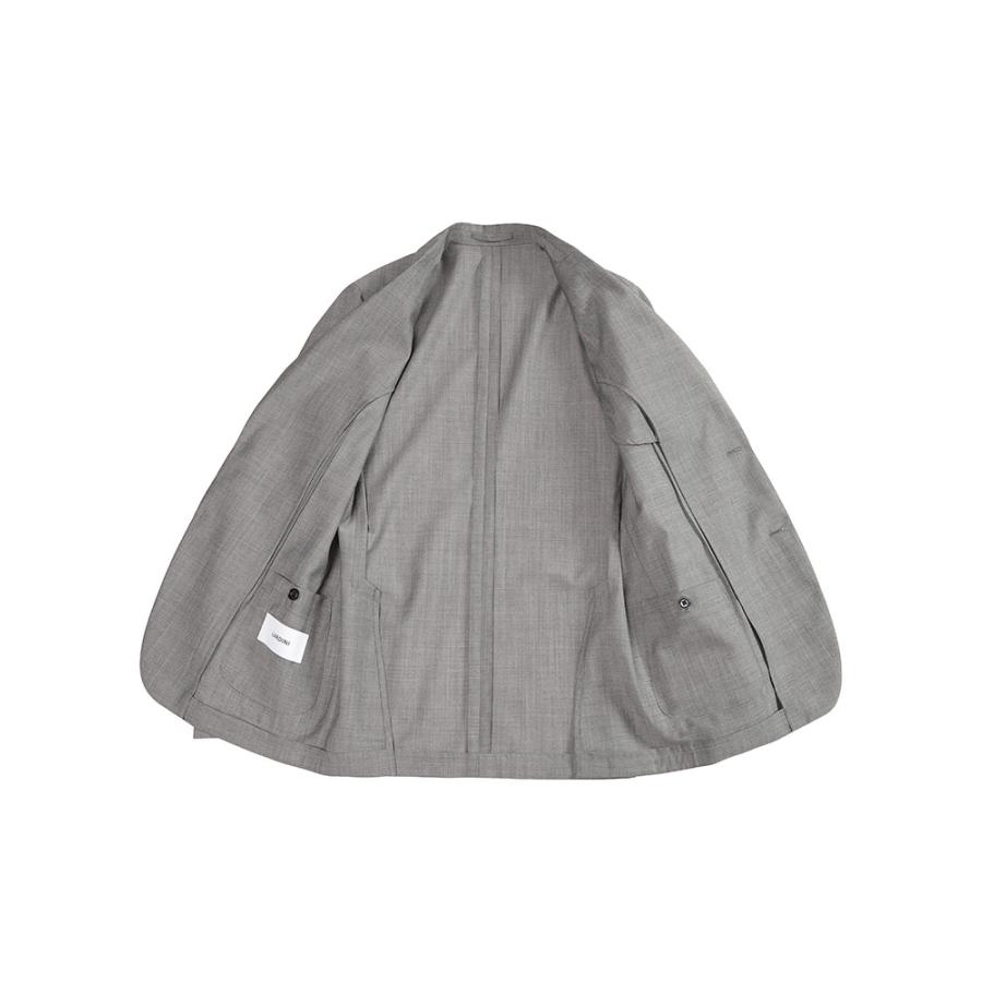 ラルディーニ LARDINI ストレッチ ウールモヘア 無地 2つボタン シングル ノータック スーツ LD149QEL64708 メンズの画像