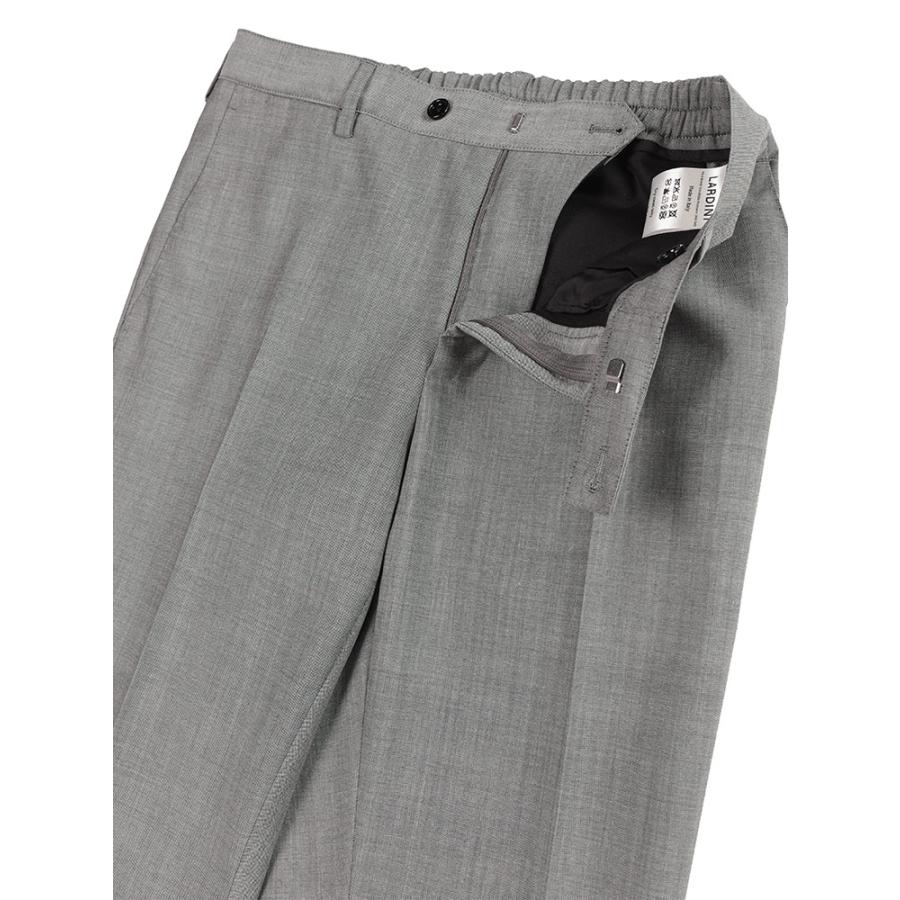 ラルディーニ LARDINI ストレッチ ウールモヘア 無地 2つボタン シングル ノータック スーツ LD149QEL64708 メンズの画像