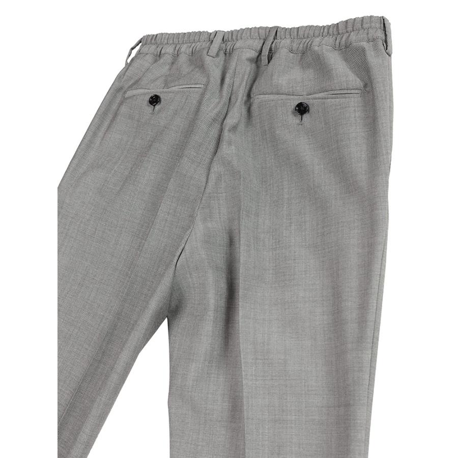 ラルディーニ LARDINI ストレッチ ウールモヘア 無地 2つボタン シングル ノータック スーツ LD149QEL64708 メンズの画像