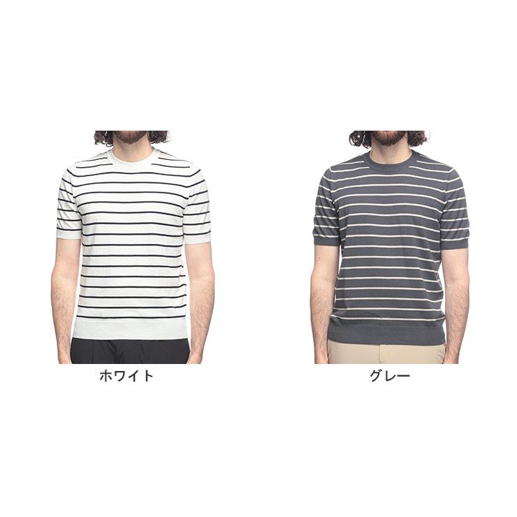 Gran Sasso（グランサッソ） 半袖 ニット Tシャツ メンズ ボーダー