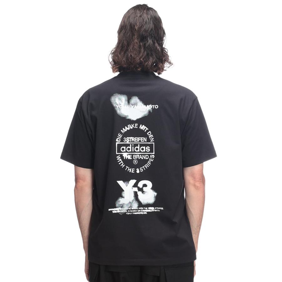 Y-3 ワイスリー メンズ U グラフィック プリント クルーネック 半袖 T