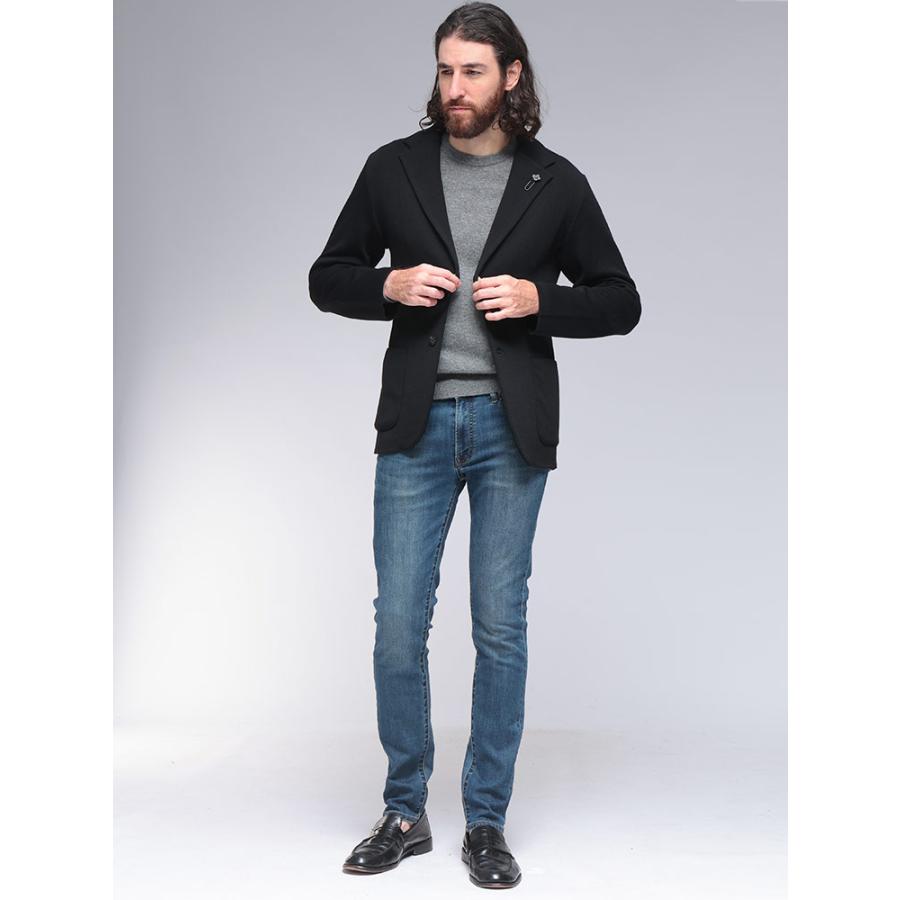 ラルディーニ メンズ LARDINI シングル2つ釦ニットジャケット  カジュアルジャケット LDLJM56CN65000の画像