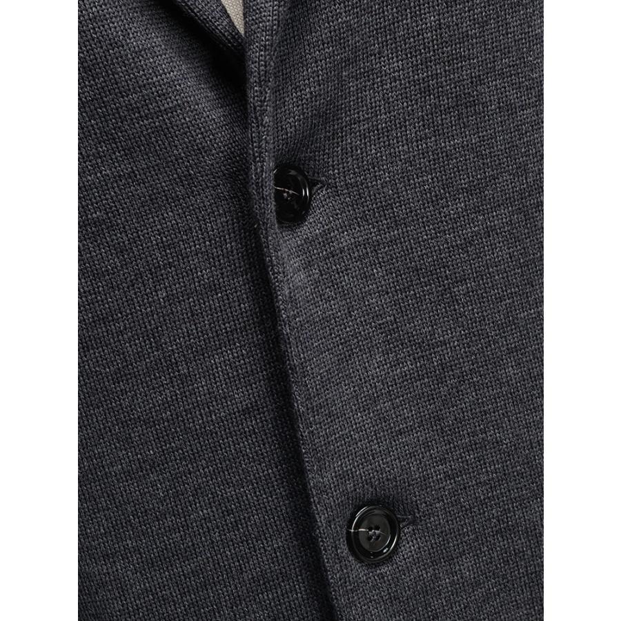 ラルディーニ メンズ LARDINI シングル2つ釦ニットジャケット  カジュアルジャケット LDLJM56CN65000の画像