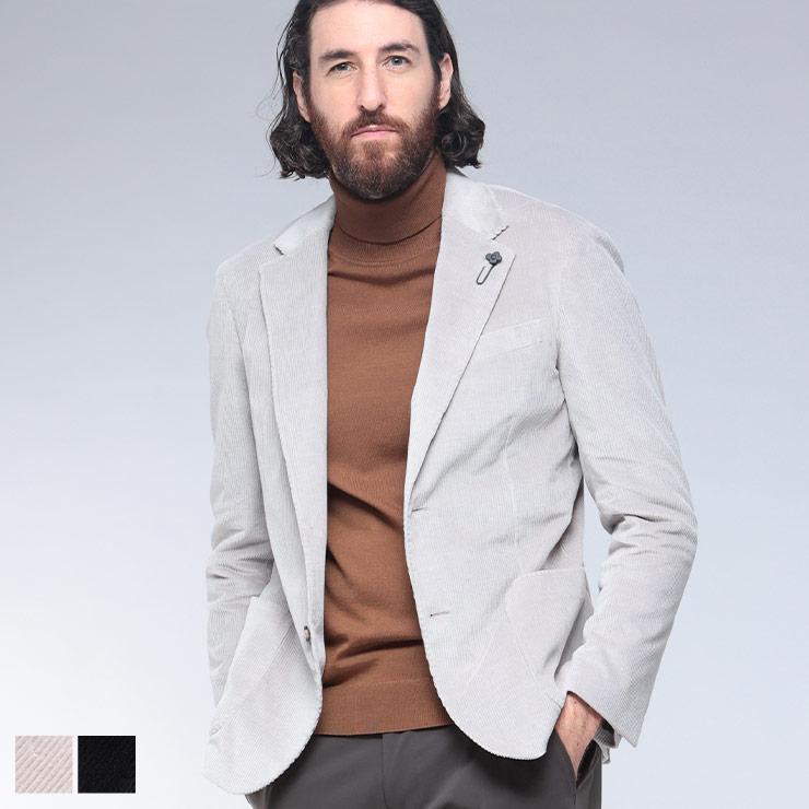 <美品>LARDINI ベージュ コーデュロイ ジャケット サイズ46 LARDINI（ラルディーニ） メンズ カジュアルジャケット コーデュロイ
