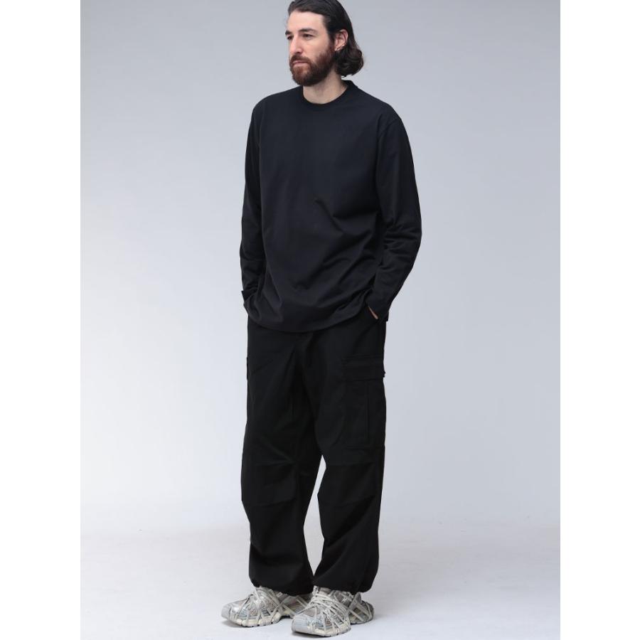 Y-3 ワイスリー メンズ バックプリント クルーネック 長袖 Tシャツ