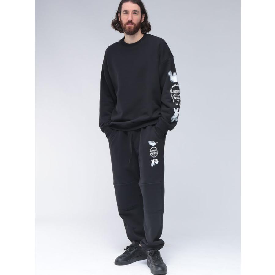 Y-3 ワイスリー メンズ 袖プリント クルーネック スウェット GRAPHIC 