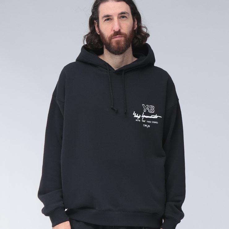 Y-3 ワイスリー メンズ 胸ロゴ プルオーバー パーカー GRAPHIC