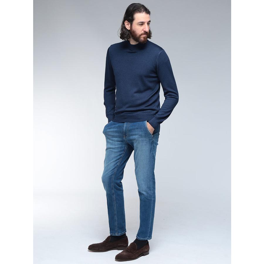 Gran Sasso（グランサッソ） メンズ ウール 無地 モックネック 長袖