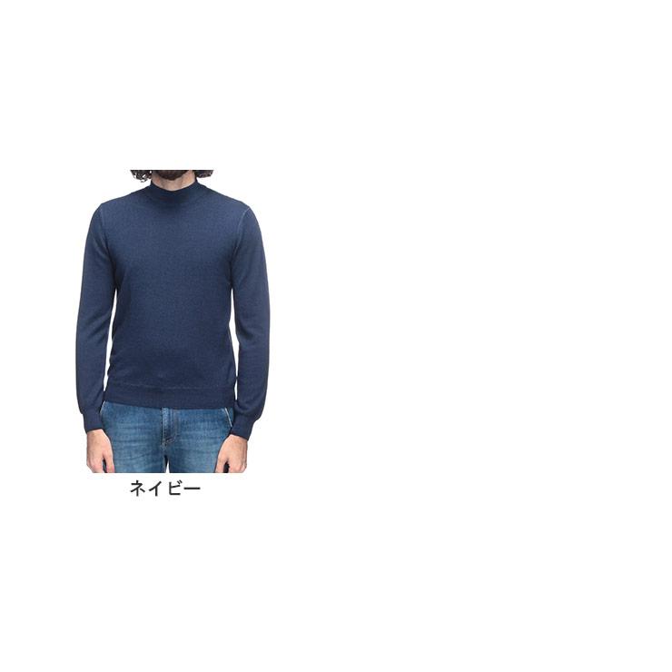 Gran Sasso（グランサッソ） メンズ ウール 無地 モックネック 長袖