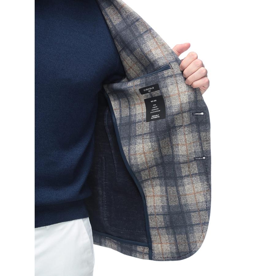 【チルコロ1901】ネイビー　チェック柄　proudly easy 42サイズ CIRCOLO 1901 チルコロ 1901 グレンチェック柄ジャケット NAVY.C