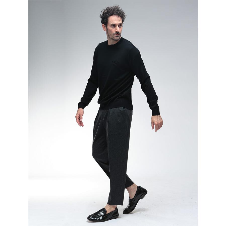 20 未使用　ブリリア　BRIGLIA スラックス　ブラック　カシミア　46 ブリリア パンツ ボトムス BRIGLIA ウールカシミヤ ツータック ワイド