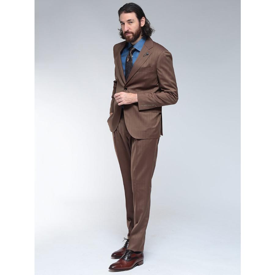 ラルディーニ スーツ LARDINI メンズ シングル ノータック ビジネススーツ SOLARO LD787IF65432の画像