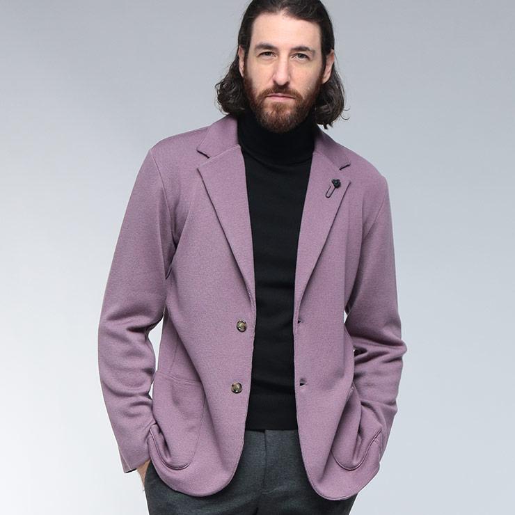 LARDINI（ラルディーニ） ウール シングル 2ツ釦 ニットジャケット