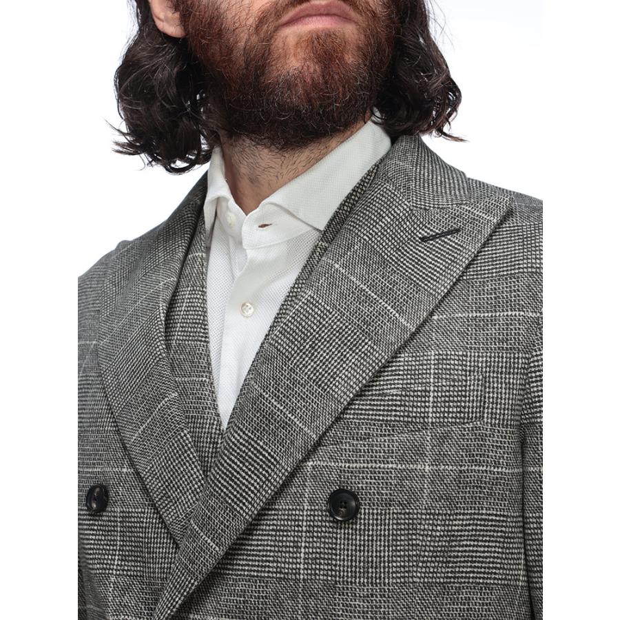 【極美品】チルコロ1901/ダブルブレストジャージージャケット/ストレッチ/46 CIRCOLO 1901（チルコロ 1901） ジャケット ストレッチ グレンプレイド