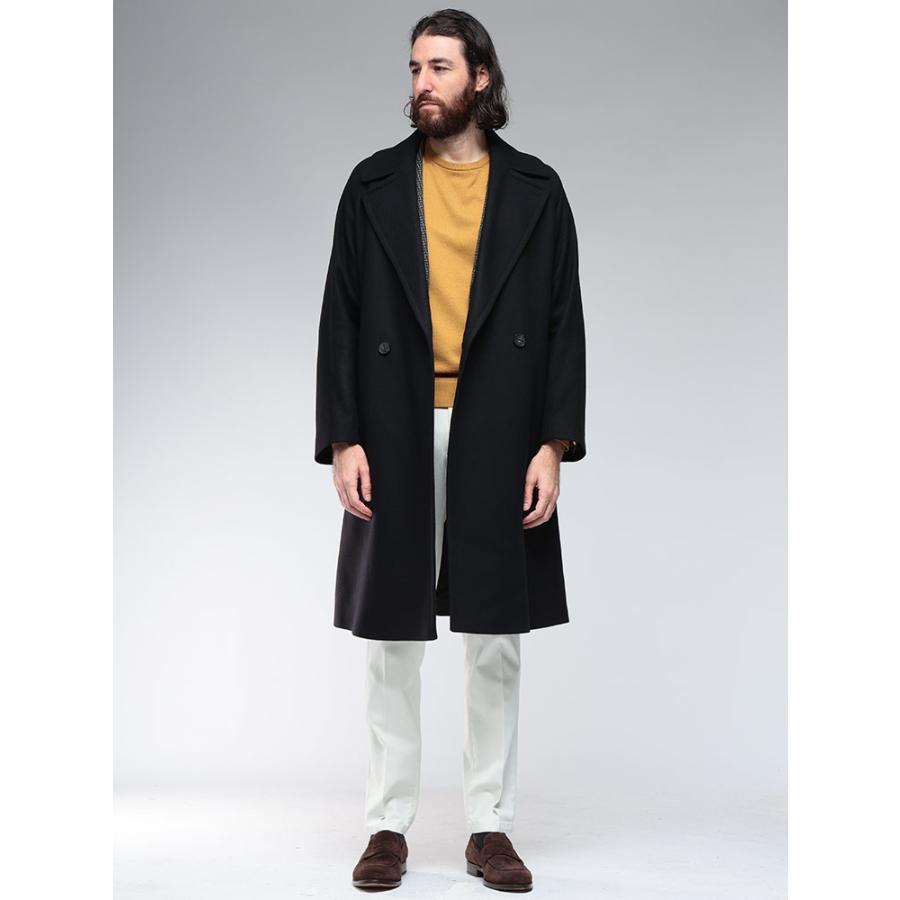 m*7様 新品Hevo BRINDISI ウールメルトン ダブルブレストベルテッ HEVO イーヴォ ダブルブレストコート/ベルテッドコート/BRINDISI