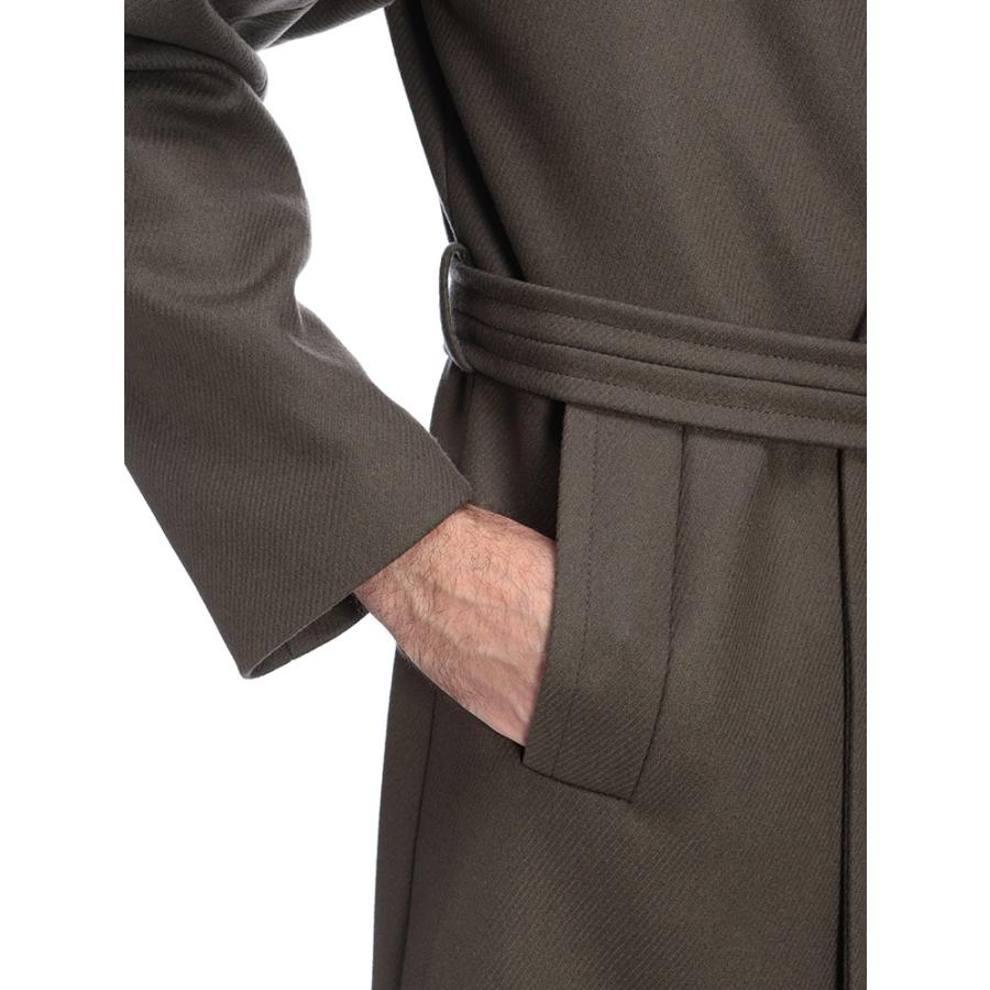 HEVO（イーヴォ） メンズ アウター ベルト付き ダブルブレストコート