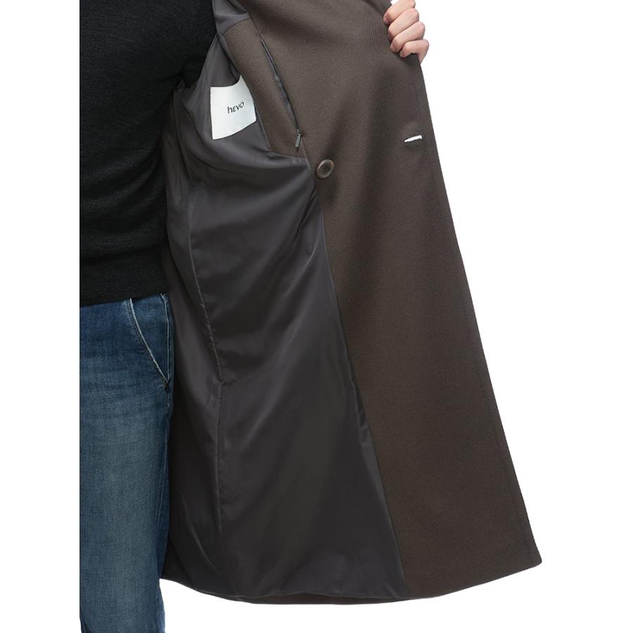 HEVO（イーヴォ） メンズ アウター ベルト付き ダブルブレストコート