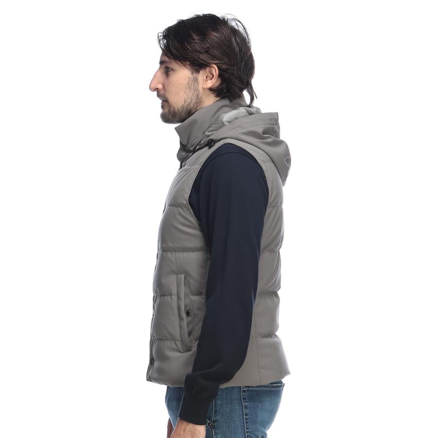 Montecore モンテコーレ ダウンベスト アウター フード着脱 フルジップ