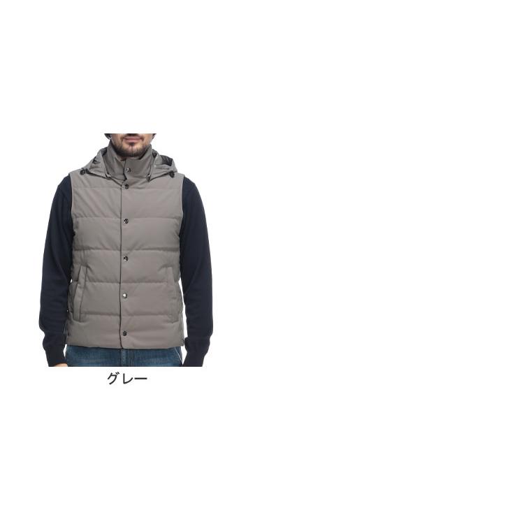 MONTECORE モンテコーレ メンズ ダウン ベスト グレー MONTECORE モンテコーレ ダウンベスト フーデッド ウール ストレッチ