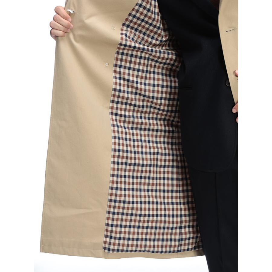 アクアスキュータム トレンチ コート アウター Aquascutum 総裏チェック ダブルトレンチコート AQLBA01FC205 メンズの画像