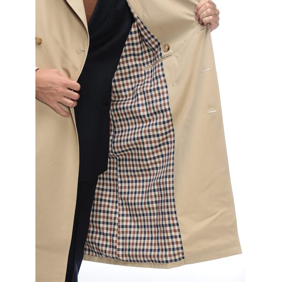 アクアスキュータム トレンチ コート アウター Aquascutum 総裏チェック ダブルトレンチコート AQLBA01FC205 メンズの画像