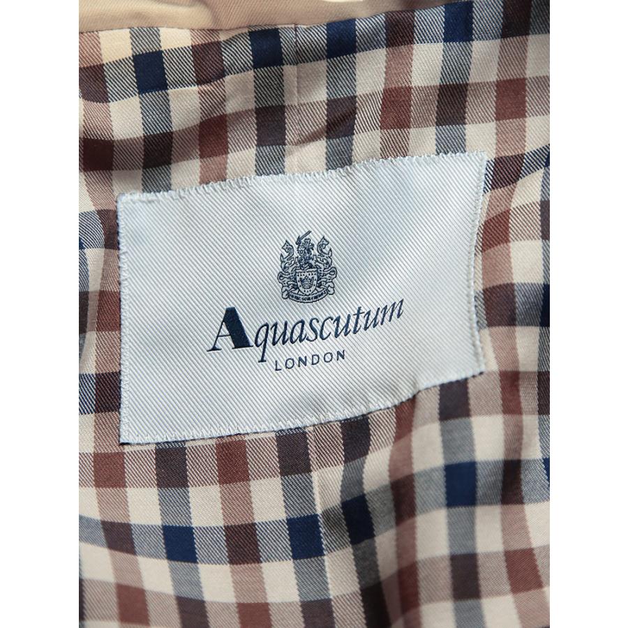 アクアスキュータム トレンチ コート アウター Aquascutum 総裏チェック ダブルトレンチコート AQLBA01FC205 メンズの画像