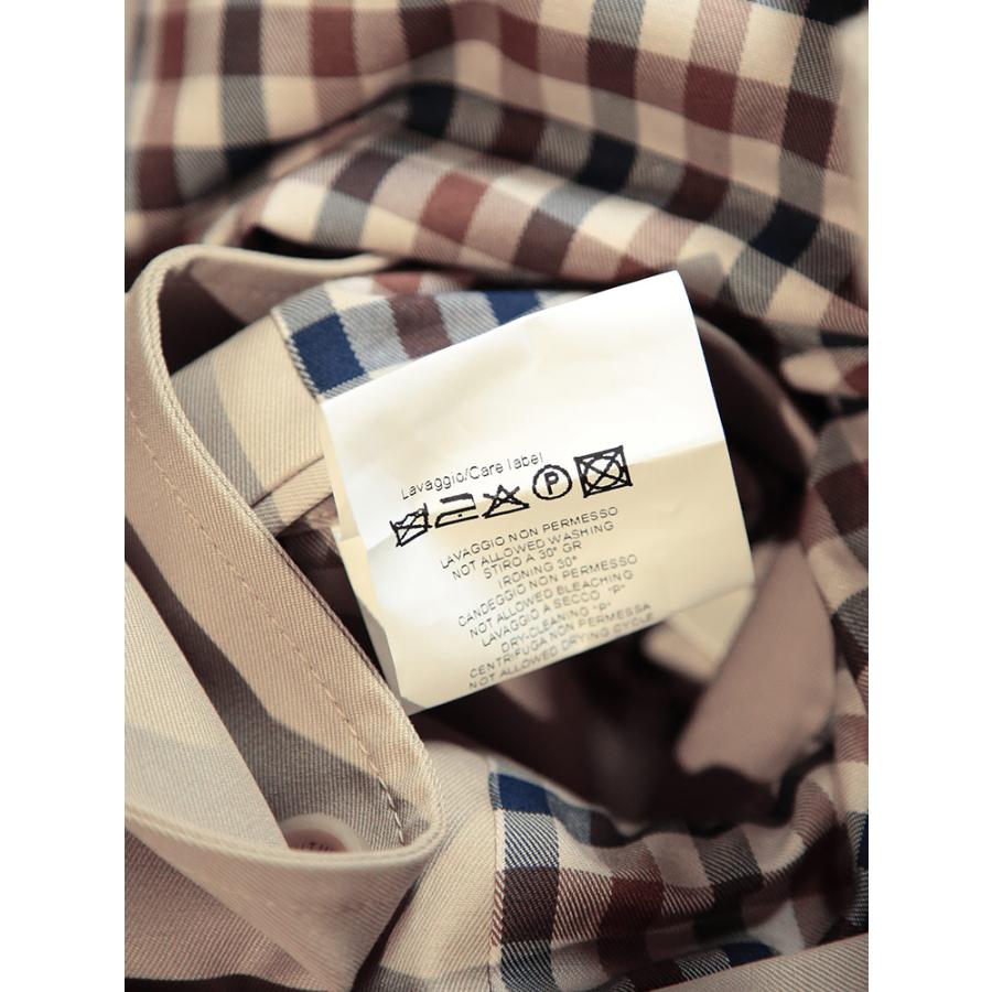 アクアスキュータム トレンチ コート アウター Aquascutum 総裏チェック ダブルトレンチコート AQLBA01FC205 メンズの画像